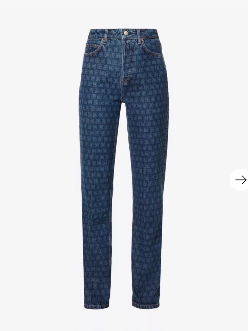 Reformation Cynthia High Rise Straight-Leg Jeans Geometric print 23